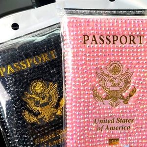 PLEASE READ BEFORE ORDERING!!!!Custom made blinged out passport covers